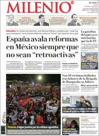 Portada de Milenio - Jalisco (México)