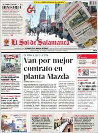 Portada de El Sol de Salamanca (México)