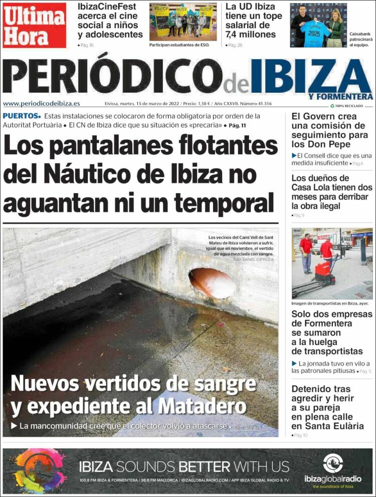 Portada de Periódico de Ibiza (Spain)