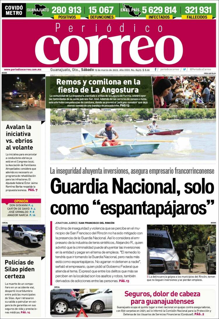 Portada de Correo - El diario del Estado de Guanajuato (México)