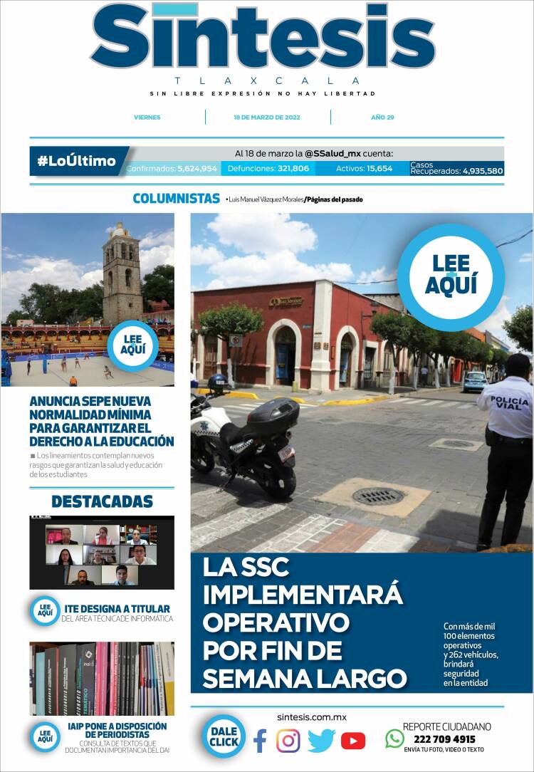 Portada de Síntesis de Tlaxcala (México)