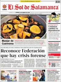 Portada de El Sol de Salamanca (México)