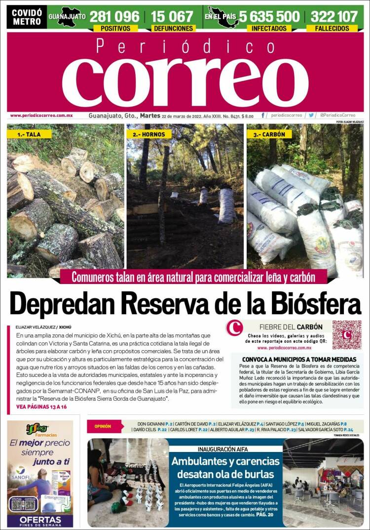 Portada de Correo - El diario del Estado de Guanajuato (México)