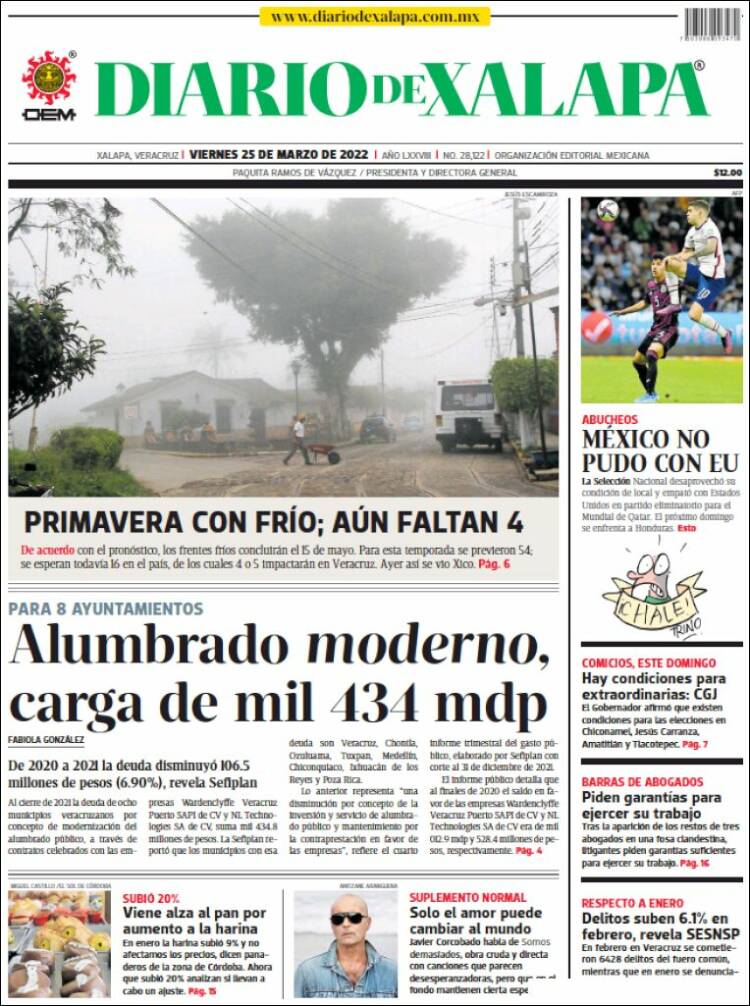 Newspaper Diario De Xalapa Mexico Newspapers In Mexico Saturday S