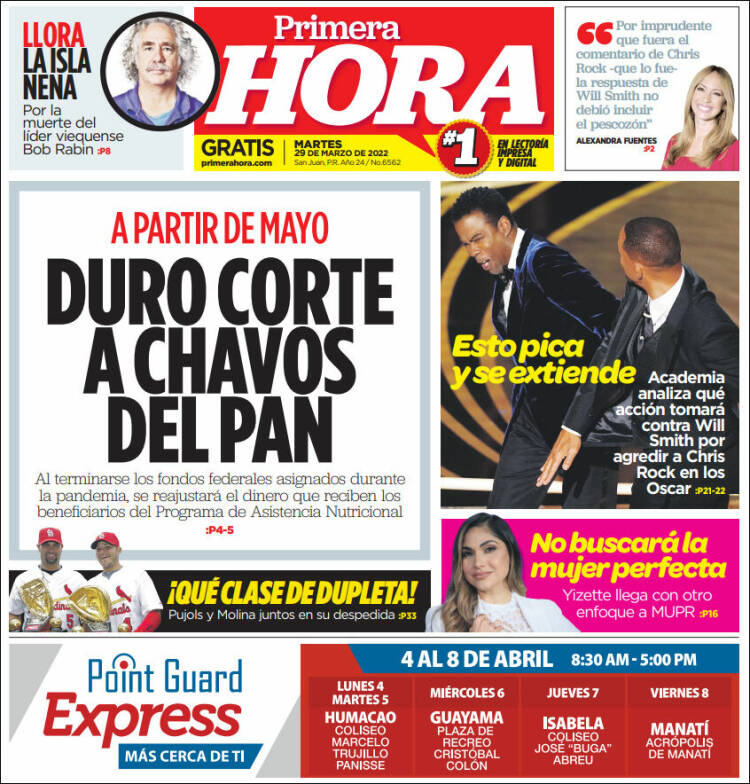 Portada de Primera Hora (Puerto Rico)
