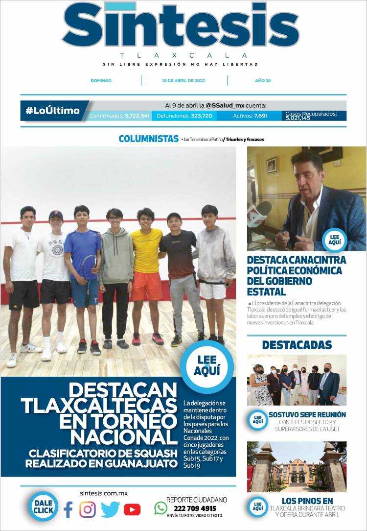 Portada de Síntesis de Tlaxcala (México)