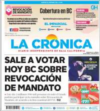 Portada de La Crónica de Baja California (México)