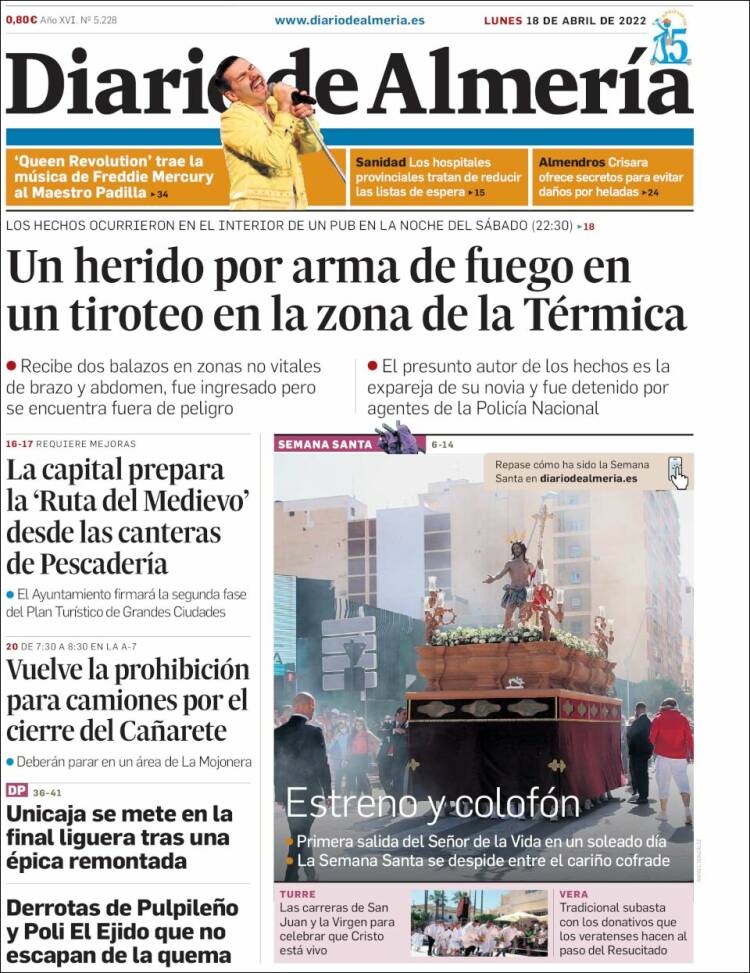 Portada de Diario de Almería (España)
