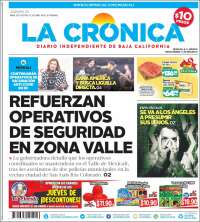 Portada de La Crónica de Baja California (México)