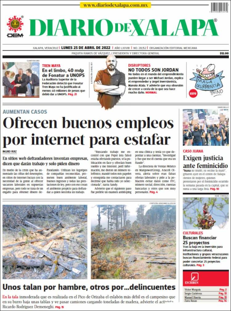 Portada de Diario de Xalapa (México)