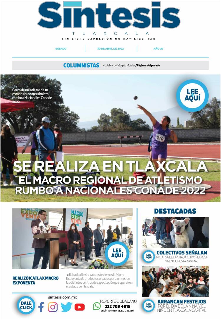 Portada de Síntesis de Tlaxcala (México)