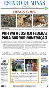 Portada de Jornal Estado de Minas (Brésil)