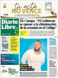 Portada de Diario Libre (R. Dominicana)