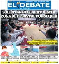 Portada de El Debate de Culiacán (México)