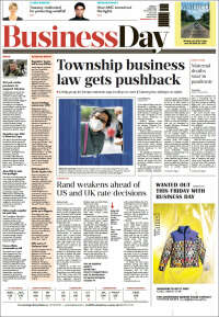 Portada de Business Day (South Africa)