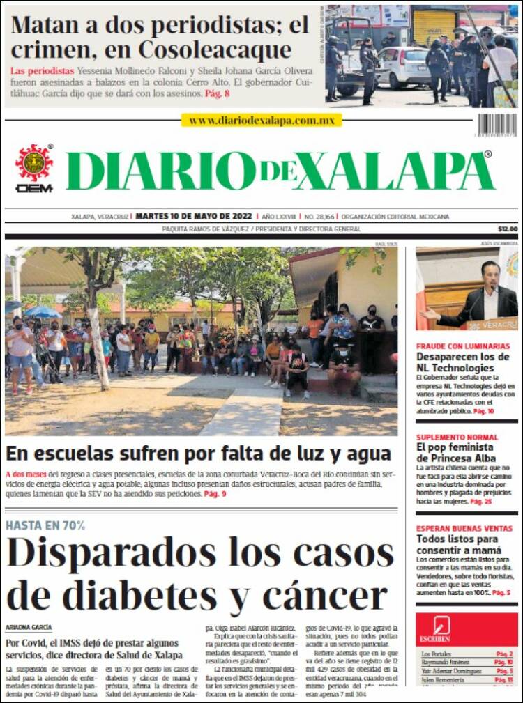 Portada de Diario de Xalapa (México)