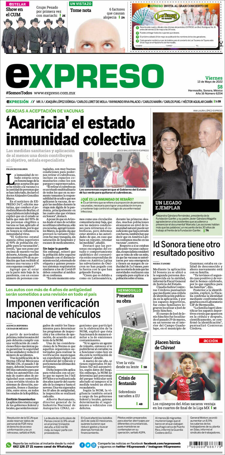 Portada de Expreso (México)