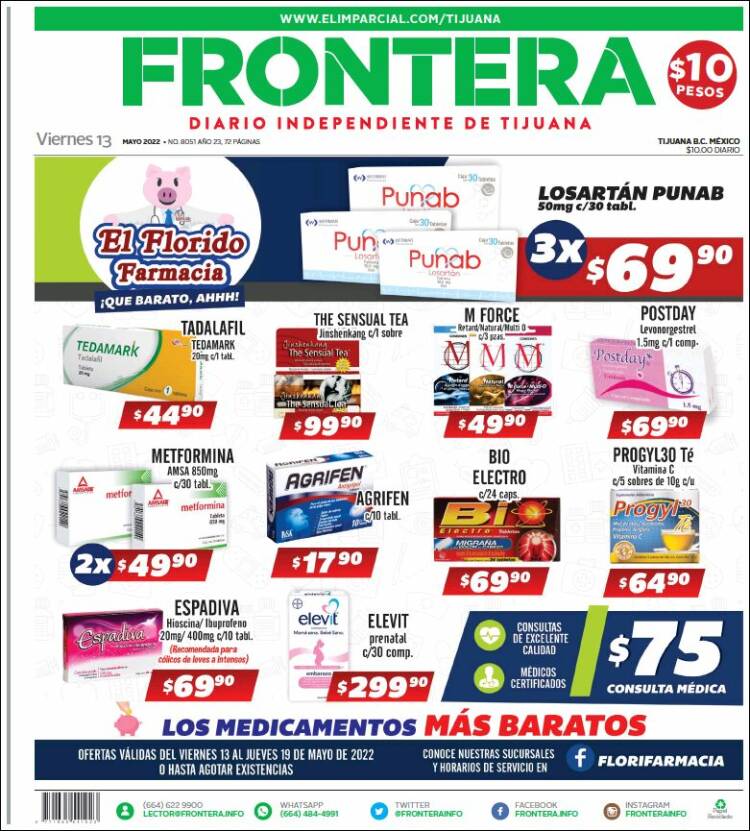 Portada de Frontera (México)