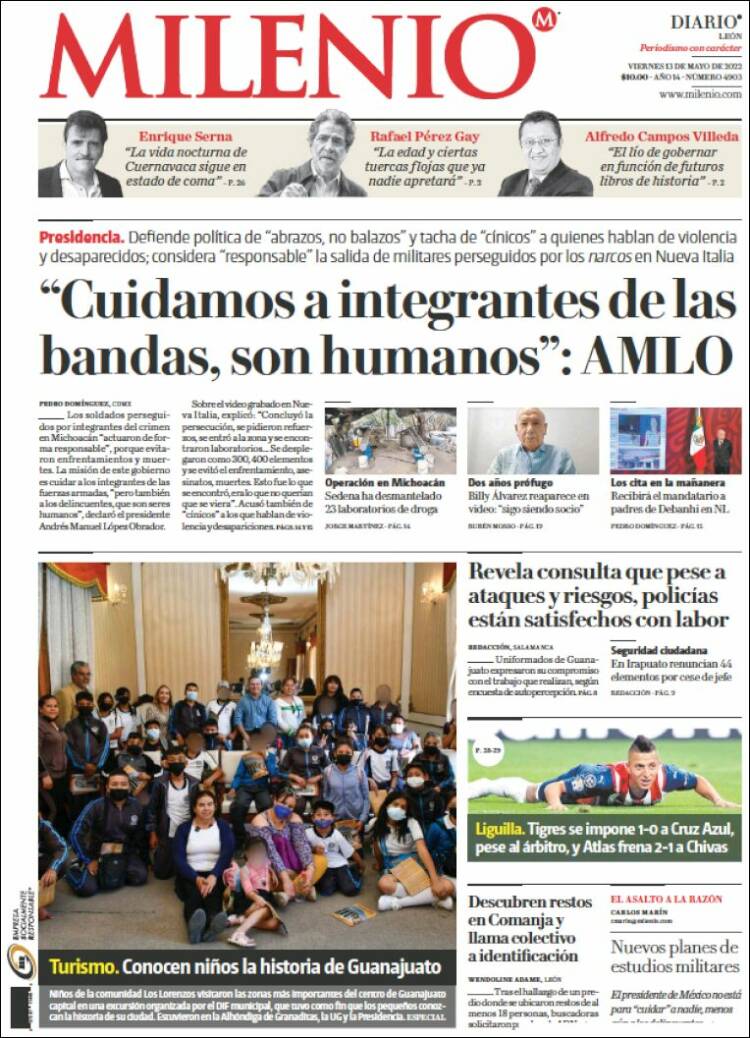 Portada de Milenio de León (México)