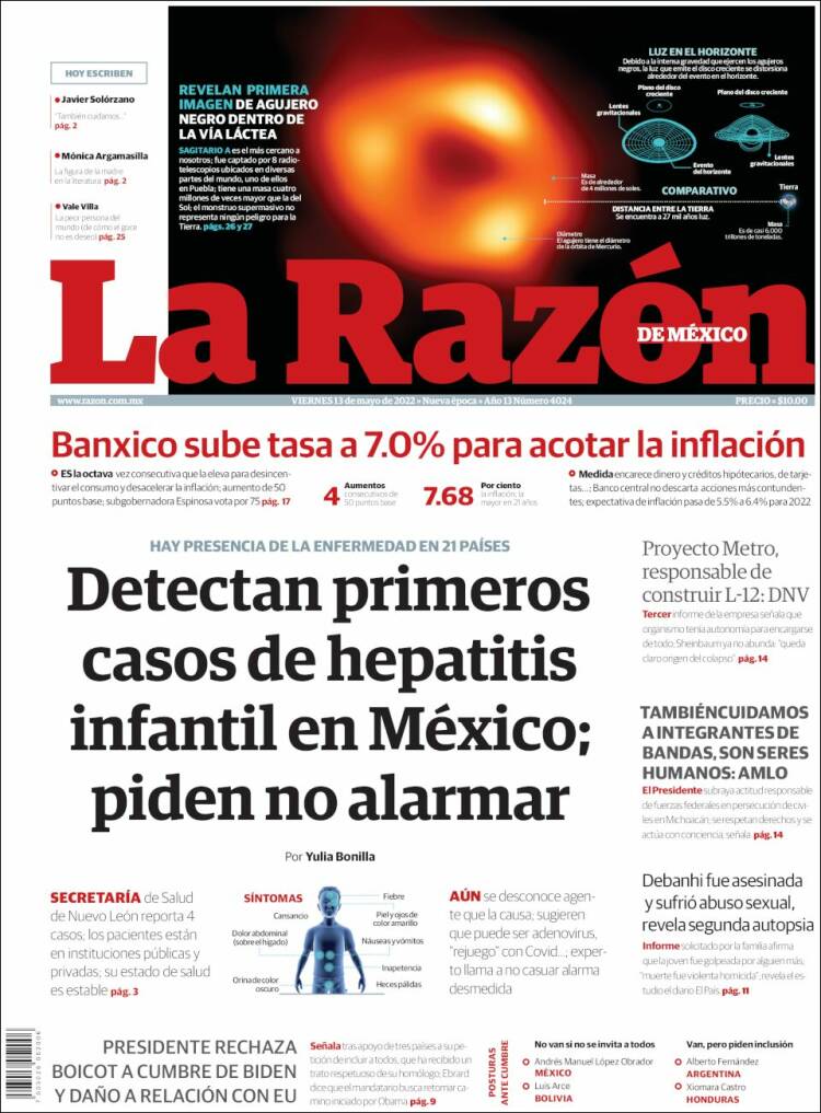 Portada de La Razón (México)