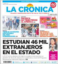 Portada de La Crónica de Baja California (México)