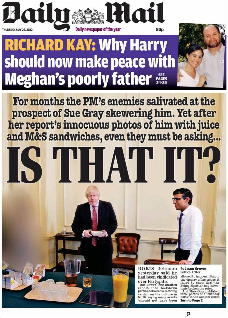 Portada de Daily Mail (United Kingdom)