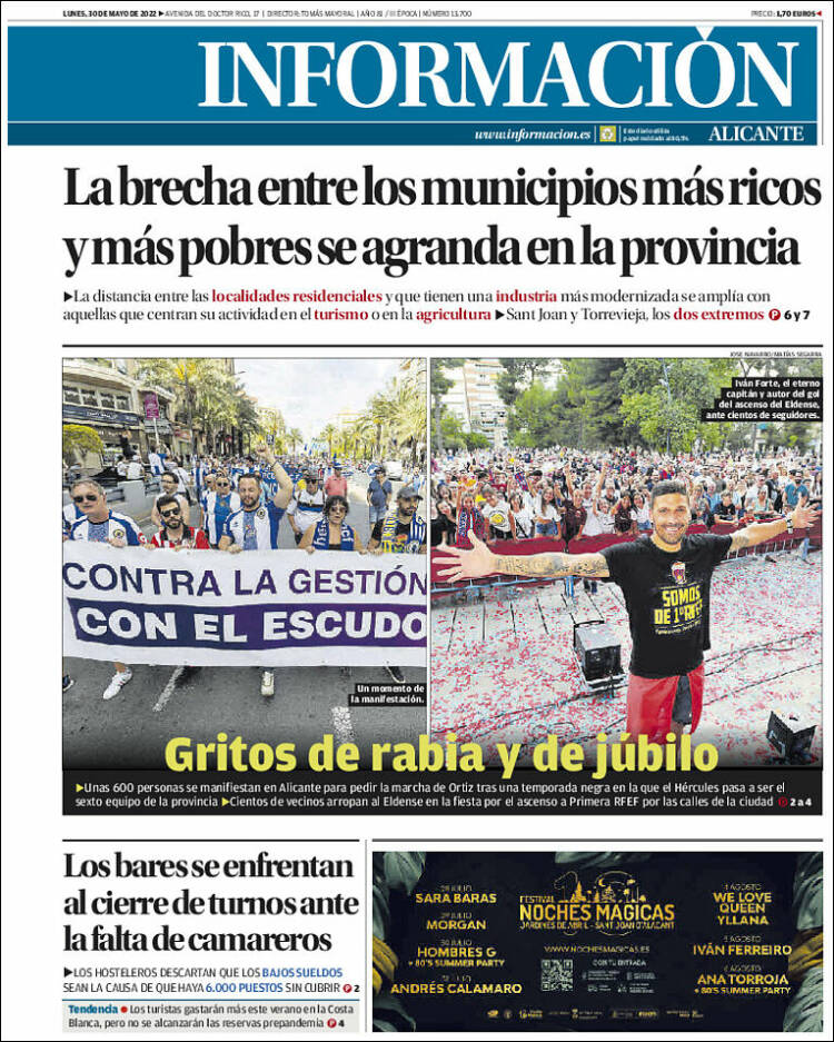 Portada de Diario Información (España)