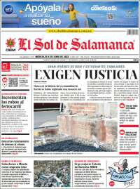 Portada de El Sol de Salamanca (Mexique)