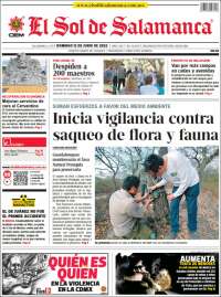 Portada de El Sol de Salamanca (Mexique)