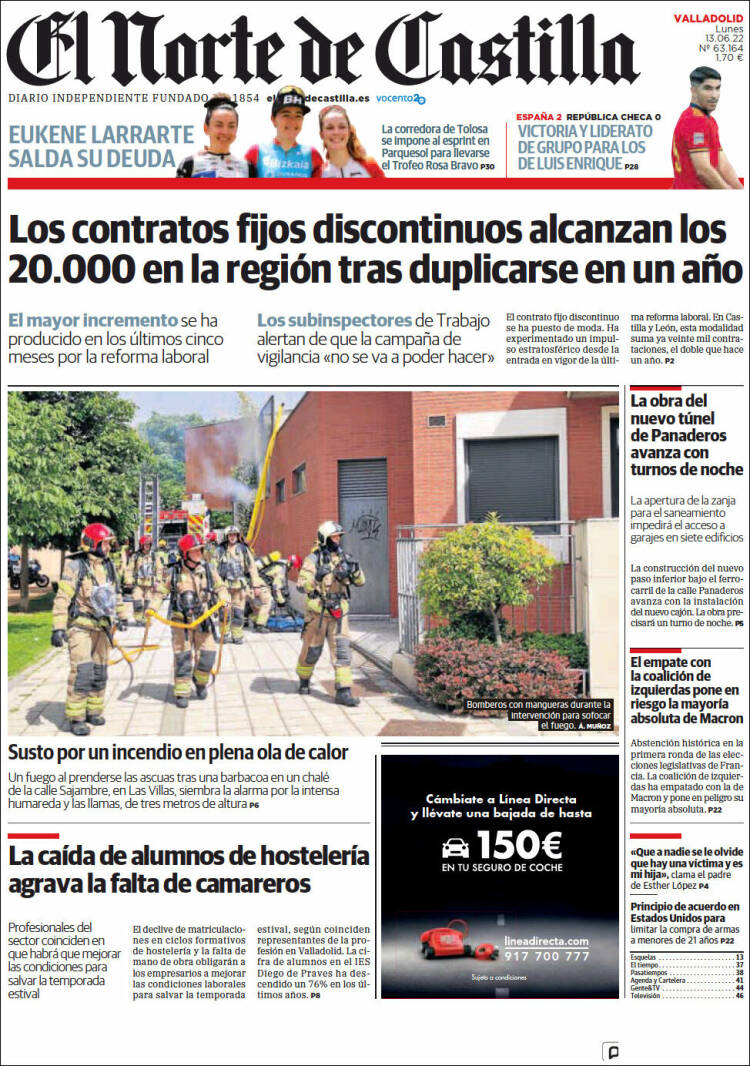 Portada de Norte de Castilla - Valladolid (Spain)