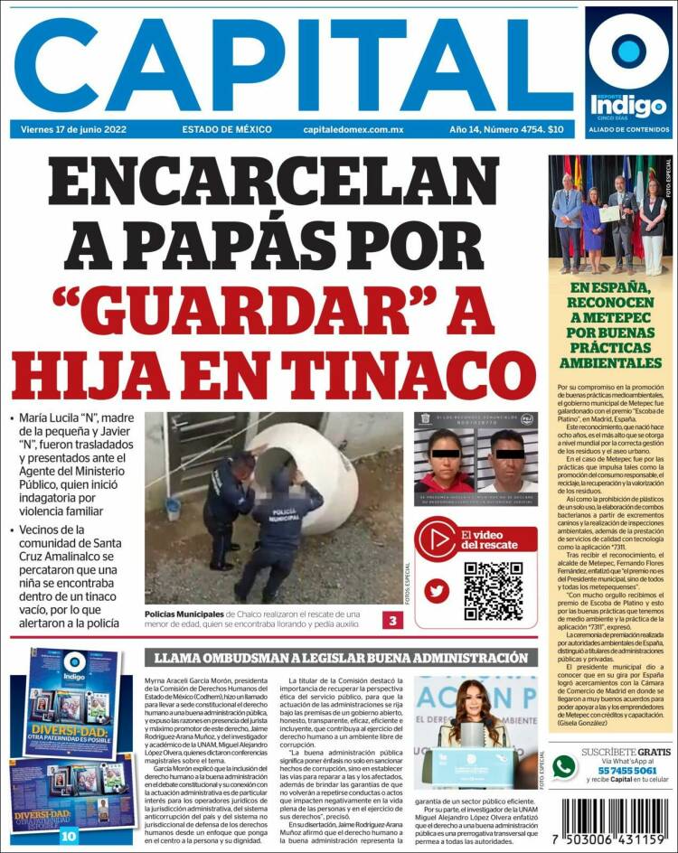 Portada de Capital México (México)