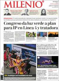 Portada de Milenio - Jalisco (México)