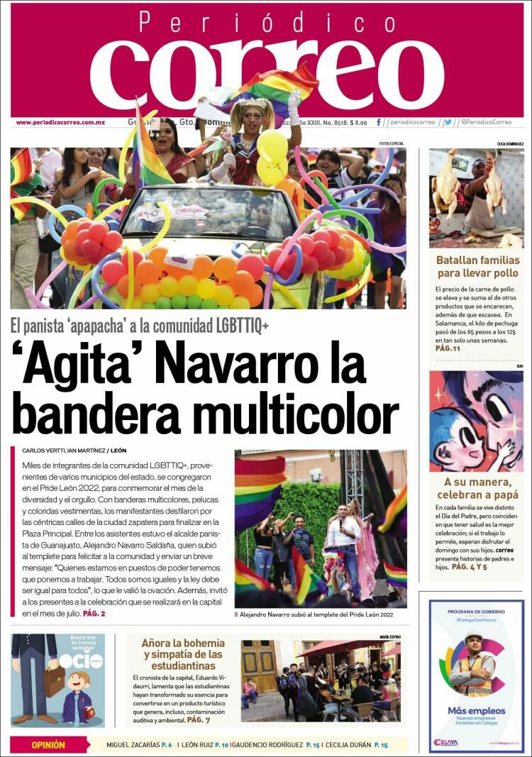 Portada de Correo - El diario del Estado de Guanajuato (México)