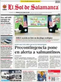 Portada de El Sol de Salamanca (México)