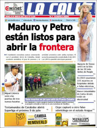 Portada de Diario La Calle (Venezuela)