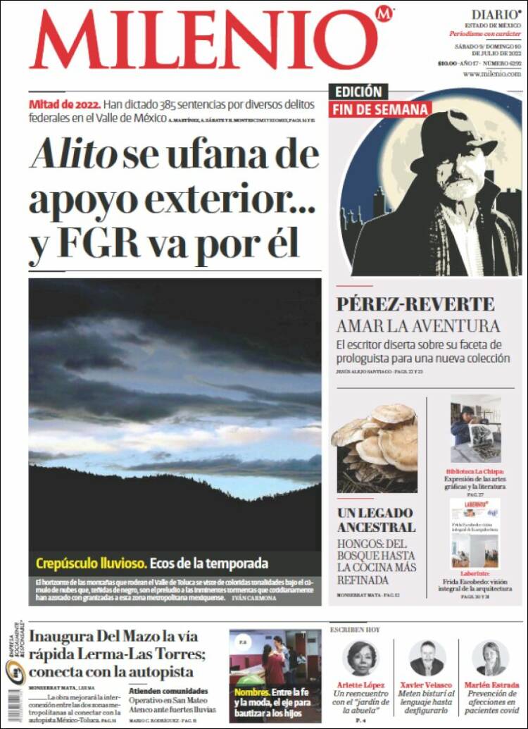 Portada de Milenio - Estado de México (Mexique)