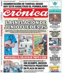 Portada de Crónica (Argentina)