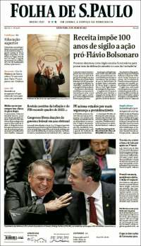 Portada de Folha de São Paulo (Brasil)