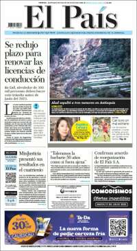 Portada de El País - Cali (Colombia)