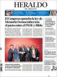 Portada de Heraldo de Aragón (Spain)