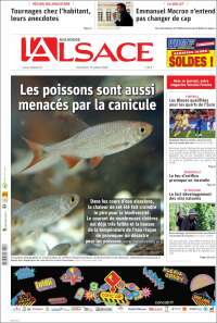 Portada de Journal L'Alsace (Francia)