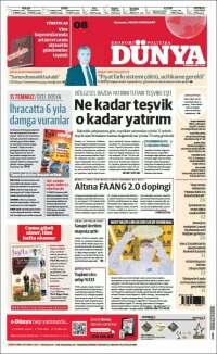 Portada de Dünya (Turquía)