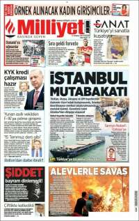 Portada de Milliyet (Turkey)