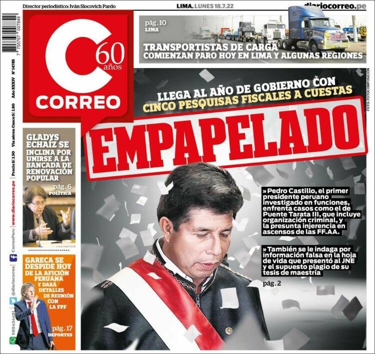Portada de Diario Correo (Perú)