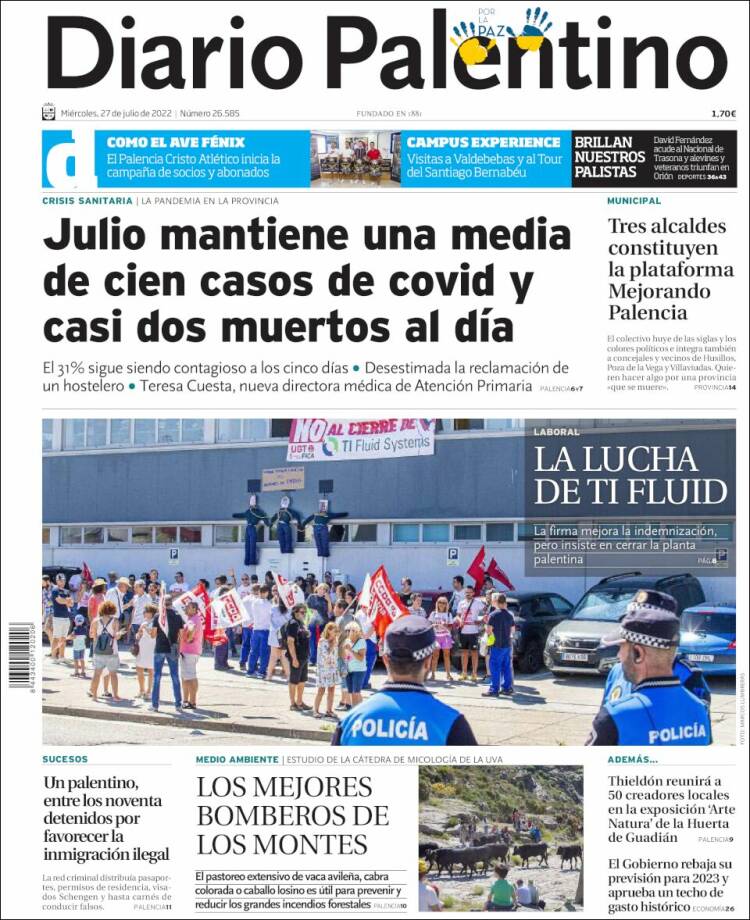 Portada de Diario Palentino (España)