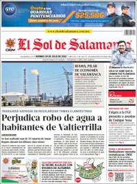 Portada de El Sol de Salamanca (México)