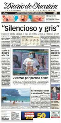 Portada de Diario de Yucatán (México)