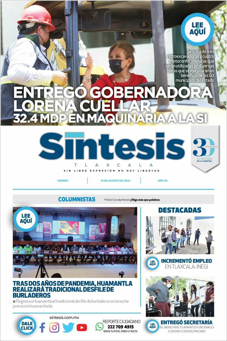 Portada de Síntesis de Tlaxcala (México)