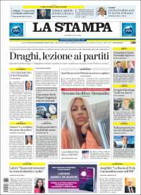 Portada de La Stampa (Italy)