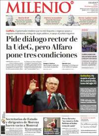 Portada de Milenio - Jalisco (México)